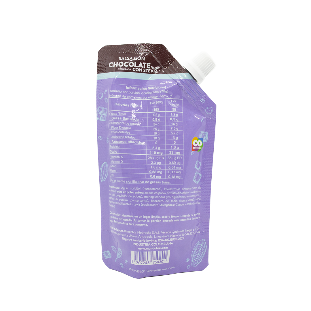 Salsa con chocolate sin azúcar adicionada 220g 3 Salsa con chocolate sin azúcar adicionada 220g - Imagen 3